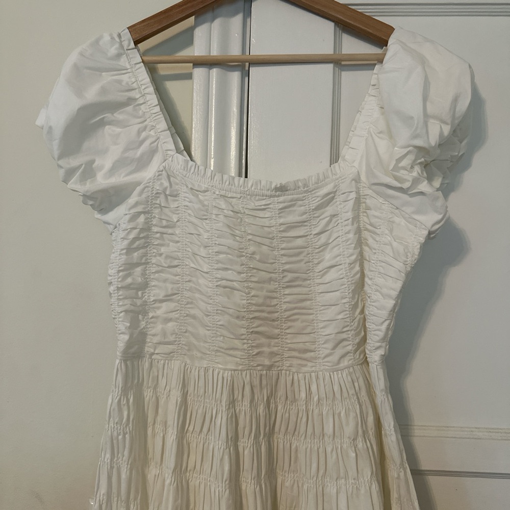 Dôen Katherina White Puff Sleeve Dress